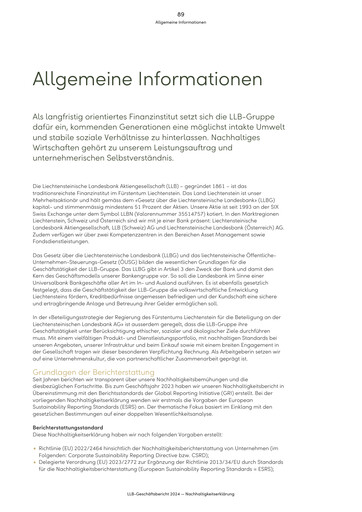 Thumbnail LLB (Liechtensteinische Landesbank) Sustainability Report 2024