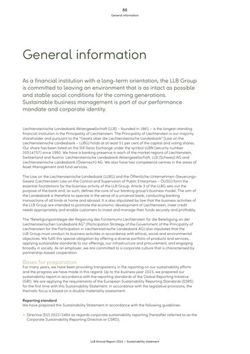 Thumbnail LLB (Liechtensteinische Landesbank) Sustainability Report 2024