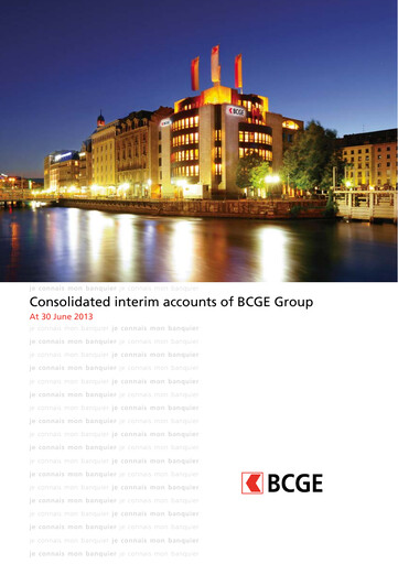Thumbnail Banque Cantonale de Genève Half-year Report 2013-h1