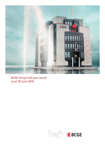 Thumbnail Banque Cantonale de Genève Half-year Report 2016-h1