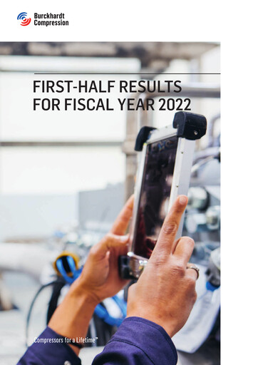 Miniature Burckhardt Compression Rapport semestriel 2022-h1