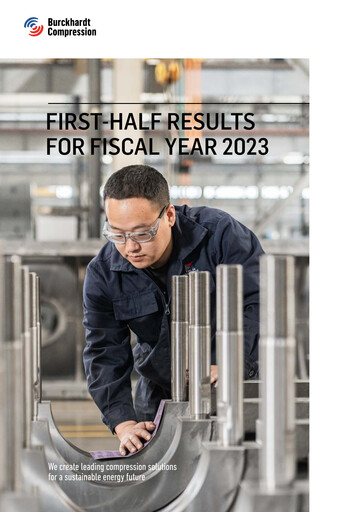 Miniature Burckhardt Compression Rapport semestriel 2023-h1