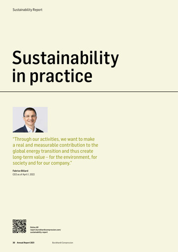 Vorschaubild Burckhardt Compression Nachhaltigkeitsbericht 2021
