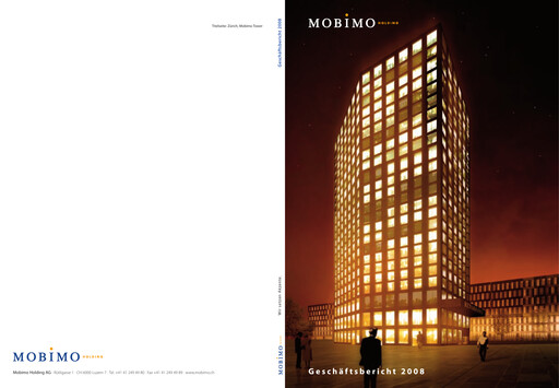 Miniature Mobimo Holding Rapport annuel 2008