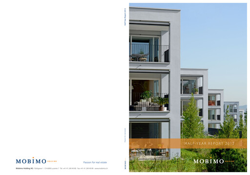 Vorschaubild Mobimo Holding Halbjahresbericht 2012-h1