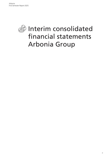 Thumbnail Arbonia Financial Report 2025-h1