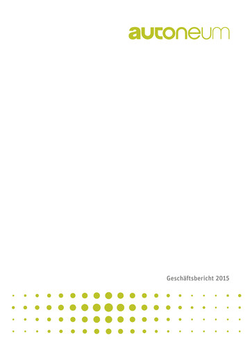 Thumbnail Autoneum Holding Annual Report 2015