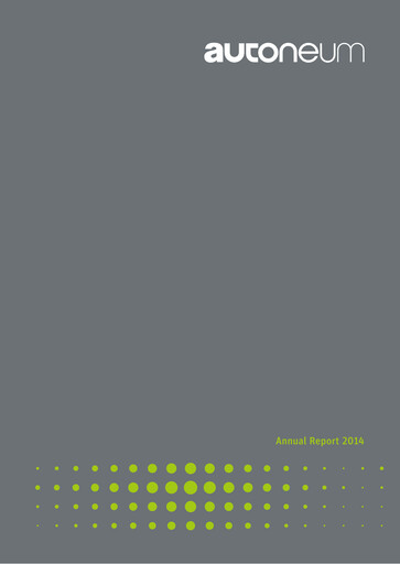 Miniature Autoneum Holding Rapport annuel 2014
