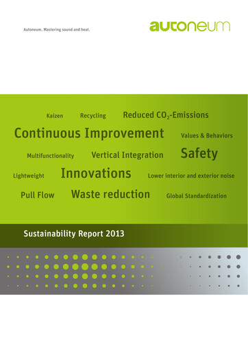 Thumbnail Autoneum Holding Sustainability Report 2013