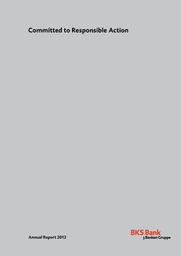 Thumbnail BKS Bank Annual Report 2012