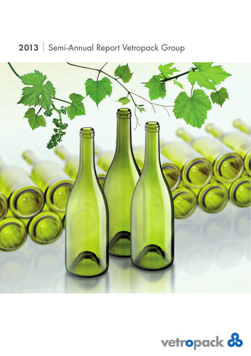 Miniature Vetropack Rapport semestriel 2013