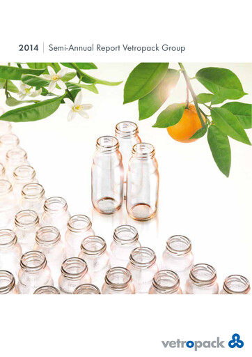 Miniature Vetropack Rapport semestriel 2014