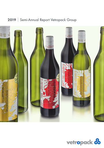 Miniature Vetropack Rapport semestriel 2019