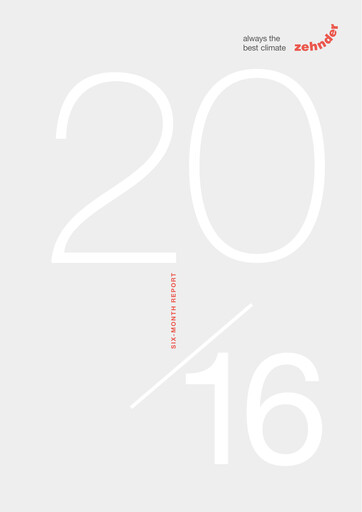 Thumbnail Zehnder Group Half-year Report 2016-h1
