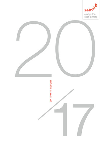 Thumbnail Zehnder Group Half-year Report 2017-h1