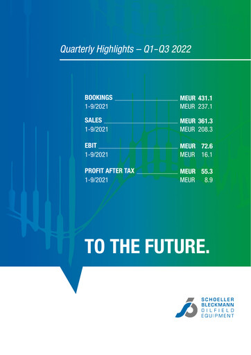Thumbnail Schoeller-Bleckmann Oilfield Equipment Quarterly Report 2022-q3