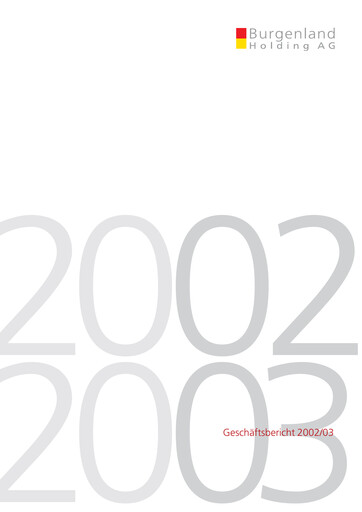 Thumbnail Burgenland Holding Annual Report 2003