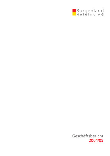 Thumbnail Burgenland Holding Annual Report 2005