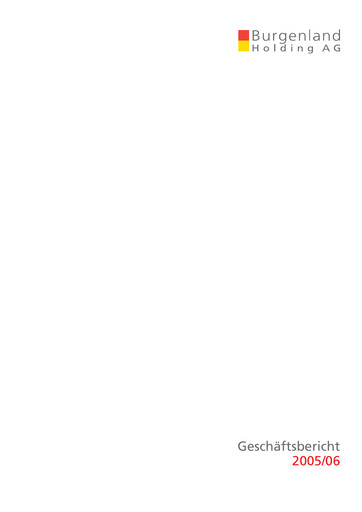 Thumbnail Burgenland Holding Annual Report 2006