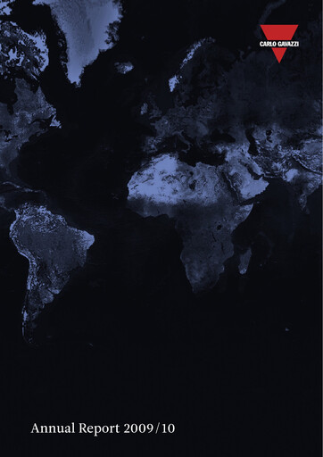 Miniature Carlo Gavazzi Holding Rapport annuel 2009-2010