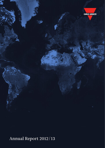 Miniature Carlo Gavazzi Holding Rapport annuel 2012-2013