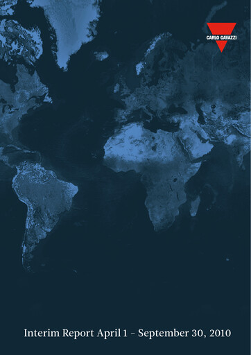 Miniature Carlo Gavazzi Holding Rapport semestriel 2010-2011-h1
