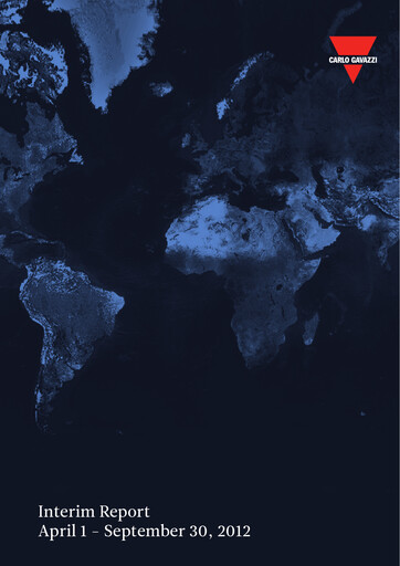 Miniature Carlo Gavazzi Holding Rapport semestriel 2012-2013-h1