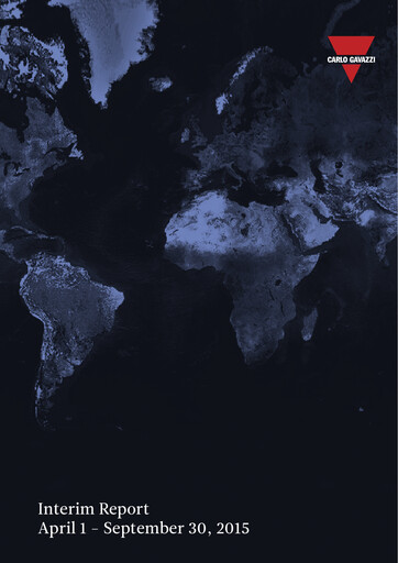 Miniature Carlo Gavazzi Holding Rapport semestriel 2015-2016-h1