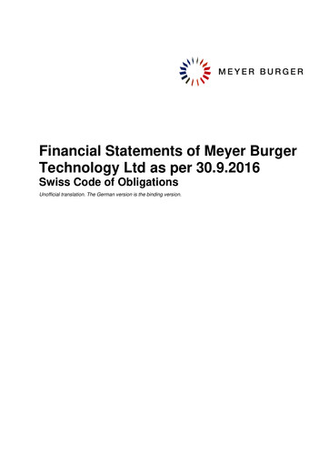 Thumbnail Meyer Burger Technology Financial Statement 2016