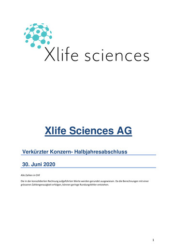 Miniature Xlife Sciences Rapport semestriel 2020-h1