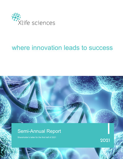 Miniature Xlife Sciences Rapport semestriel 2021-h1