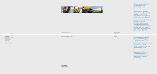 Thumbnail Kudelski SA Annual Report 2007