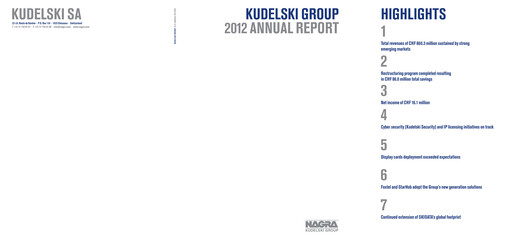 Thumbnail Kudelski SA Annual Report 2012