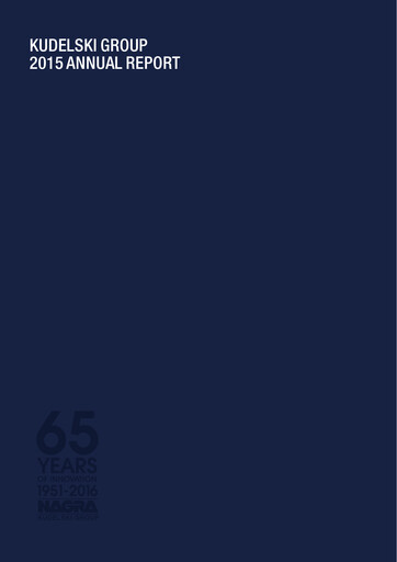 Thumbnail Kudelski SA Annual Report 2015
