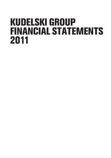 Thumbnail Kudelski SA Financial Statement 2011