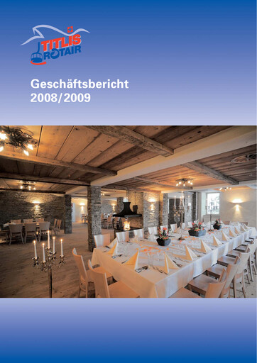 Vorschaubild Bergbahnen Engelberg-Trübsee-Titlis Jahresbericht 2008-2009