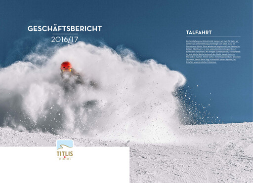 Vorschaubild Bergbahnen Engelberg-Trübsee-Titlis Jahresbericht 2016-2017