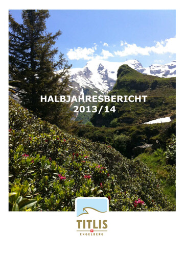 Thumbnail Bergbahnen Engelberg-Trübsee-Titlis Half-year Report 2013-2014