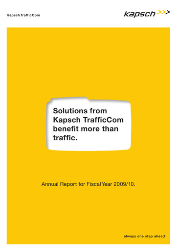 Thumbnail Kapsch TrafficCom Annual Report 2009-2010