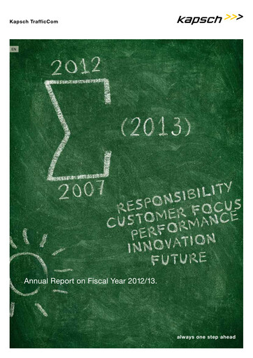 Thumbnail Kapsch TrafficCom Annual Report 2012-2013