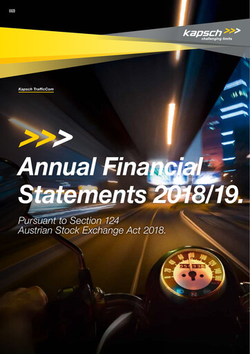 Thumbnail Kapsch TrafficCom Financial Statement 2018