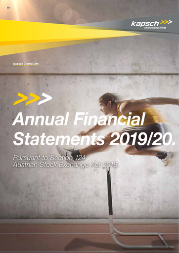 Thumbnail Kapsch TrafficCom Financial Statement 2019-2020