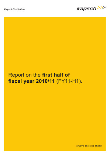 Thumbnail Kapsch TrafficCom Half-year Report 2010-h1