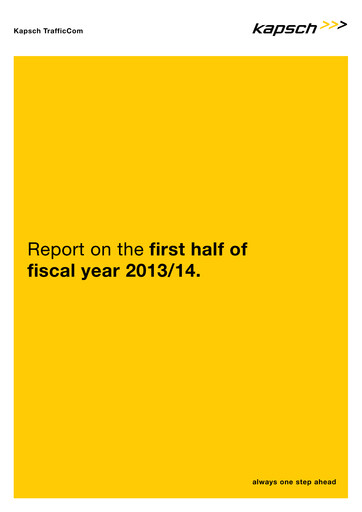 Thumbnail Kapsch TrafficCom Half-year Report 2013-h1