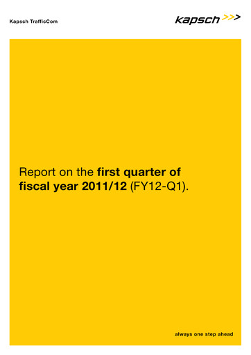 Thumbnail Kapsch TrafficCom Quarterly Report 2011-q1