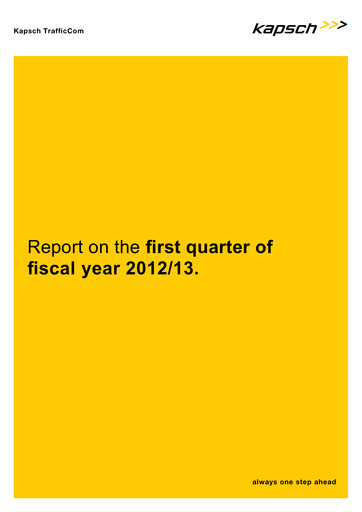 Thumbnail Kapsch TrafficCom Quarterly Report 2012-q1