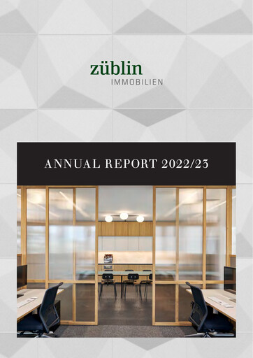 Thumbnail Züblin Immobilien Annual Report 2022-2023
