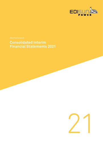 Miniature Edisun Power Europe Rapport semestriel 2021-h1