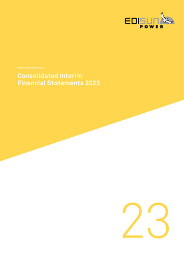 Miniature Edisun Power Europe Rapport semestriel 2023-h1