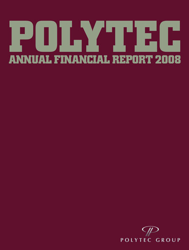 Thumbnail Polytec Holding Annual Report 2008